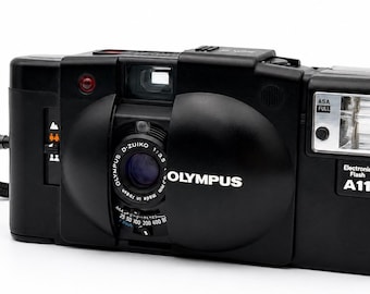 Olympus XA2 New Seal Black 35mm Film Camera with A11 Flash [Near Mint] Rare Tested From Japan