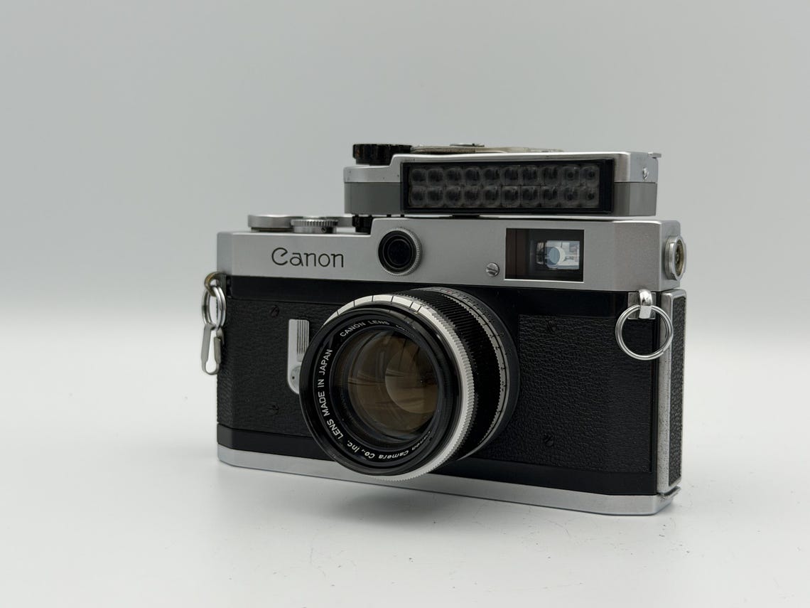 Canon P 35mm Rangefinder Film Camera L39 Leica Mount with Rare 50mm f/2.8 Lens [Near Mint] Tested From Japan, photo 3 of 5
