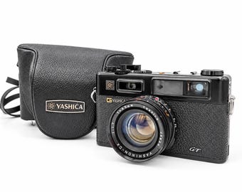 Yashica Electro 35 GT 35mm Rangefinder Camera Black Yashinon DX 45mm F1.7 [MINT] Tested From Japan