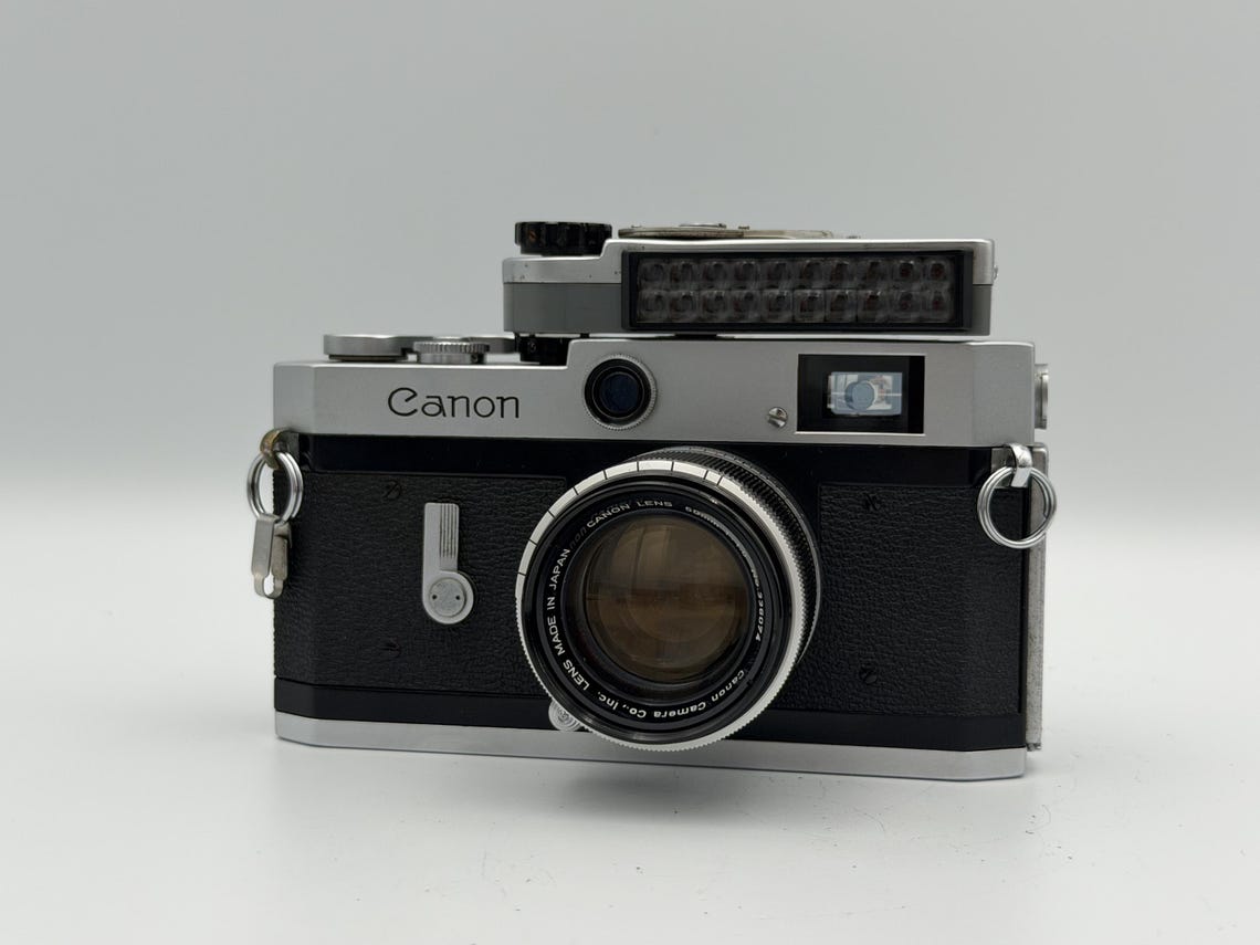 Canon P 35mm Rangefinder Film Camera L39 Leica Mount with Rare 50mm f/2.8 Lens [Near Mint] Tested From Japan, photo 4 of 5