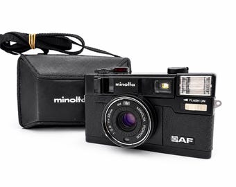 Minolta Hi-Matic AF 35mm Point & Shoot Film Camera 38mm f/2.8 Lens [Near Mint+++] Tested From Japan