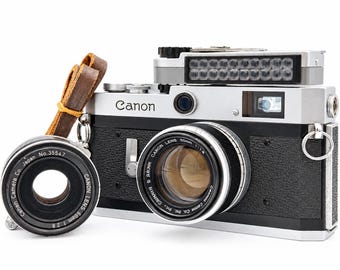 Canon P 35mm Rangefinder Film Camera L39 Leica Mount 2Lens [Near Mint] Tested From Japan