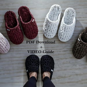 Patroon gezellige gehaakte pantoffels | Geschikt voor beginners met een VIDEOgids (pdf-patroon)