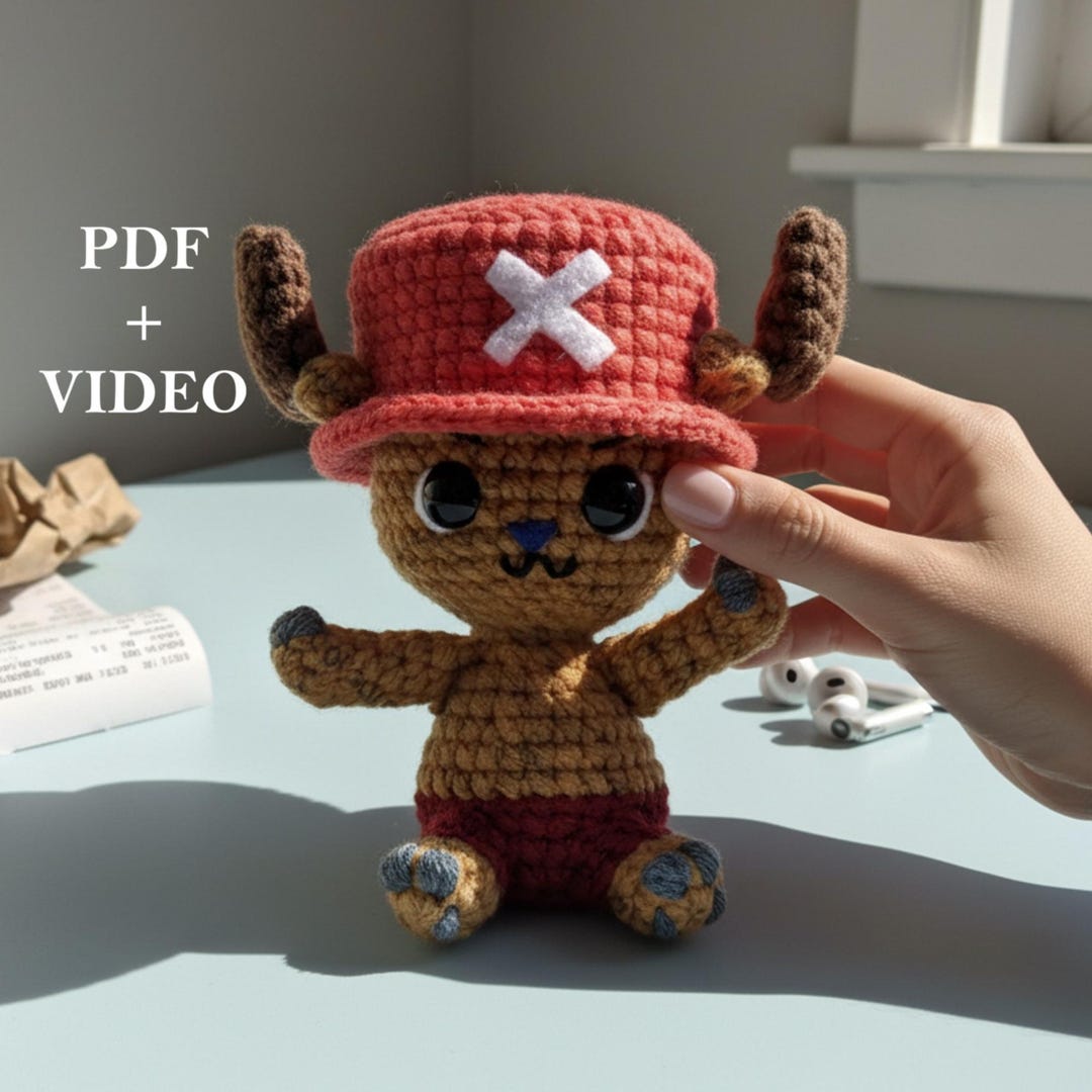 Crochet Chopper Pattern + VIDEO | One Piece Amigurumi | Reindeer | Hat ...