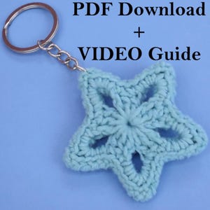 Scrap Yarn Star Medallion Pattern PDF | Zero-Waste Crochet Doily Tutorial with a VIDEO guide