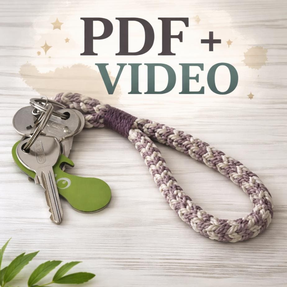 I-Cord Crochet Keychain Pattern Beginner Yarn Scrap