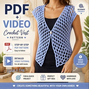 Easy Summer Bolero Crochet Pattern | Beginner Friendly Cover-Up Tutorial with a VIDEO guide (PDF)