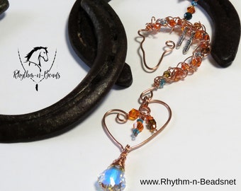 Horse Suncatcher,MY HEART PONY-Marmelade, horse lover gift, crystal suncatcher, wire horse, window decoration,