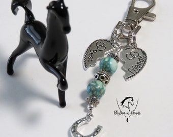 BRIDLE CHARM, Best Friends charm, horse tack, horse bridle decoration