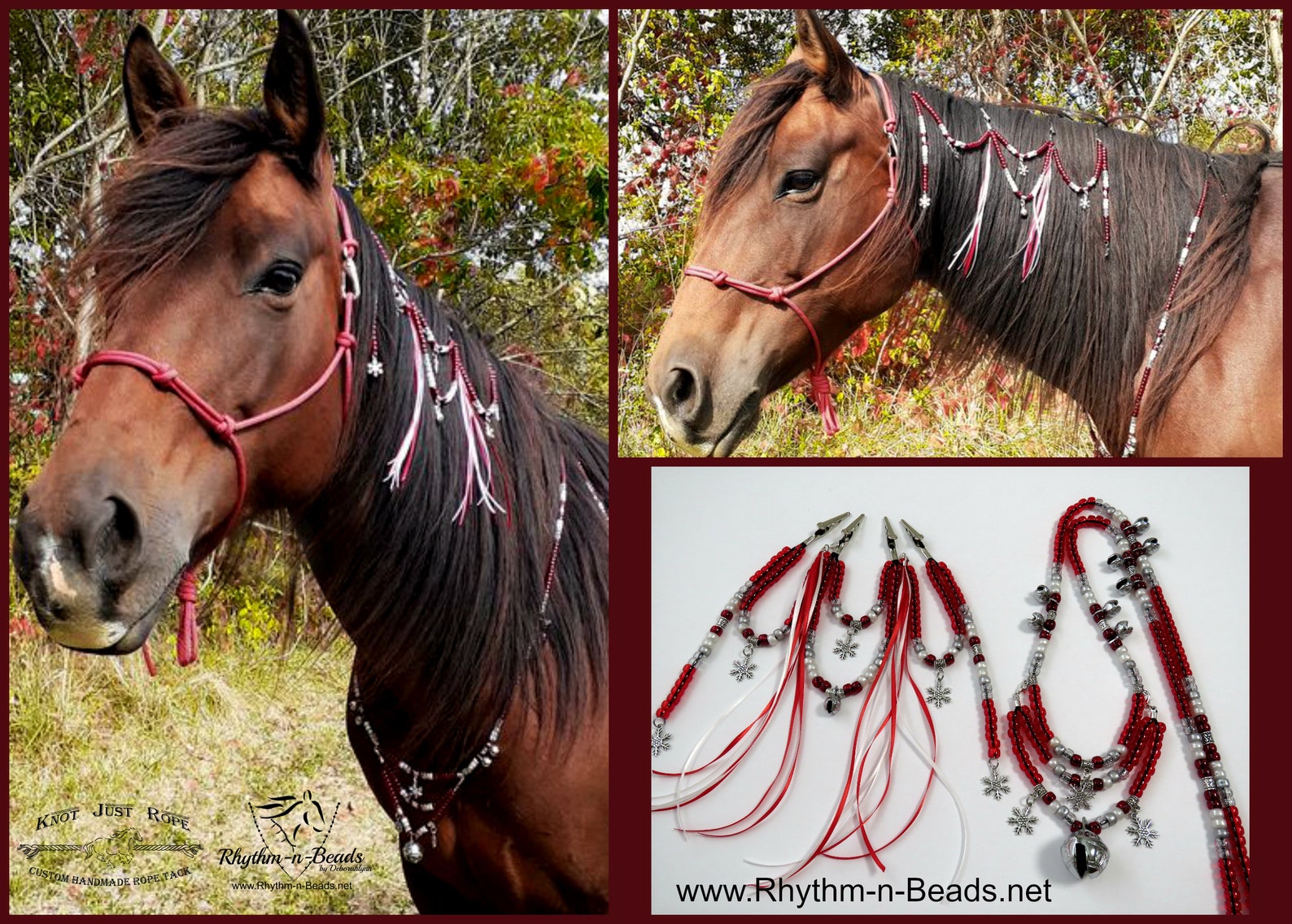 Rhythm Beads for Horses SNOWFLAKE SET Christmas horse tack Etsy