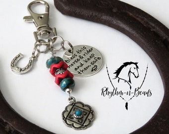 Horse BRIDLE CHARM 2 Bless this horse and rider charm horse tack horse bridle decoration horse tack