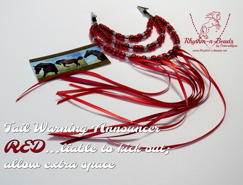 TAIL RIBBONS for Horses Tail WarningHorse Tail Beads Tail Etsy