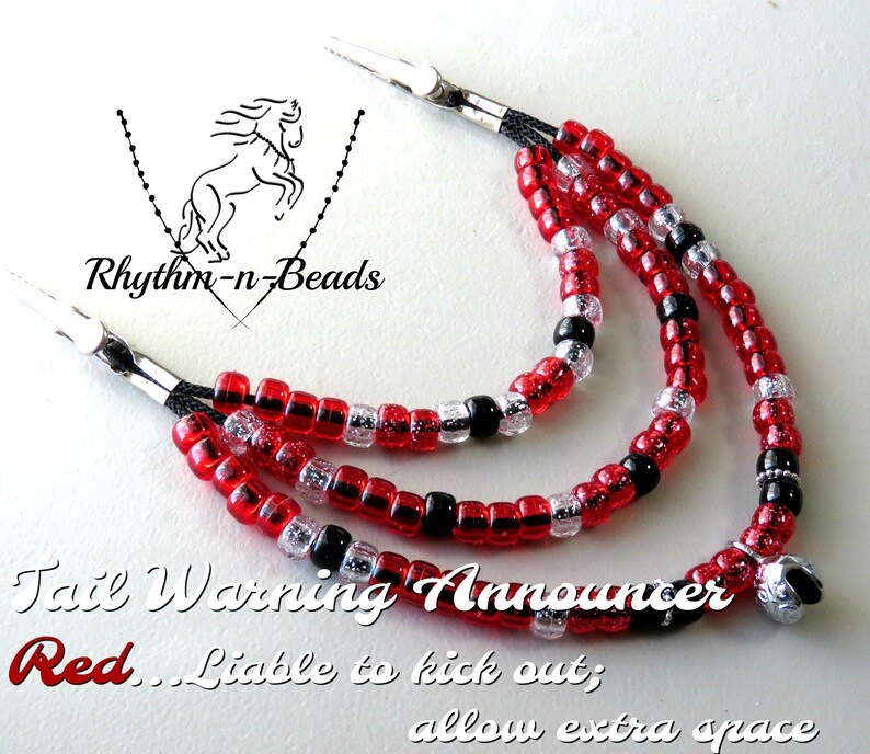TAIL RIBBONS for Horses Tail WarningHorse Tail Beads Tail Etsy