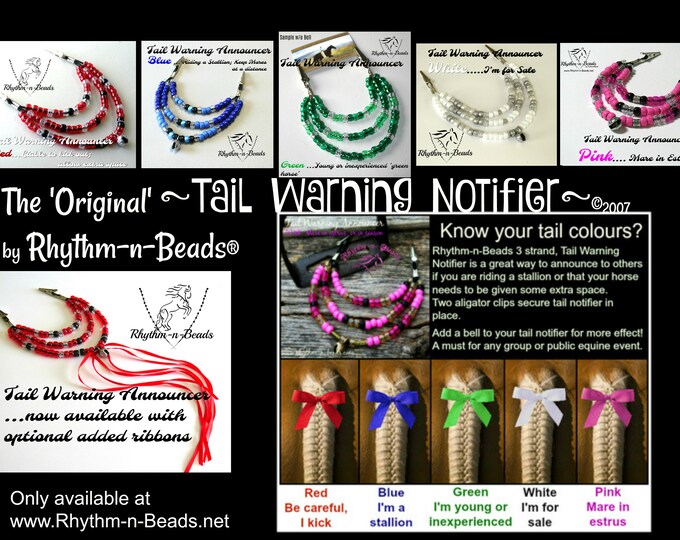 TAIL RIBBONS for Horses Tail Warninghorse Tail Beads Tail Etsy