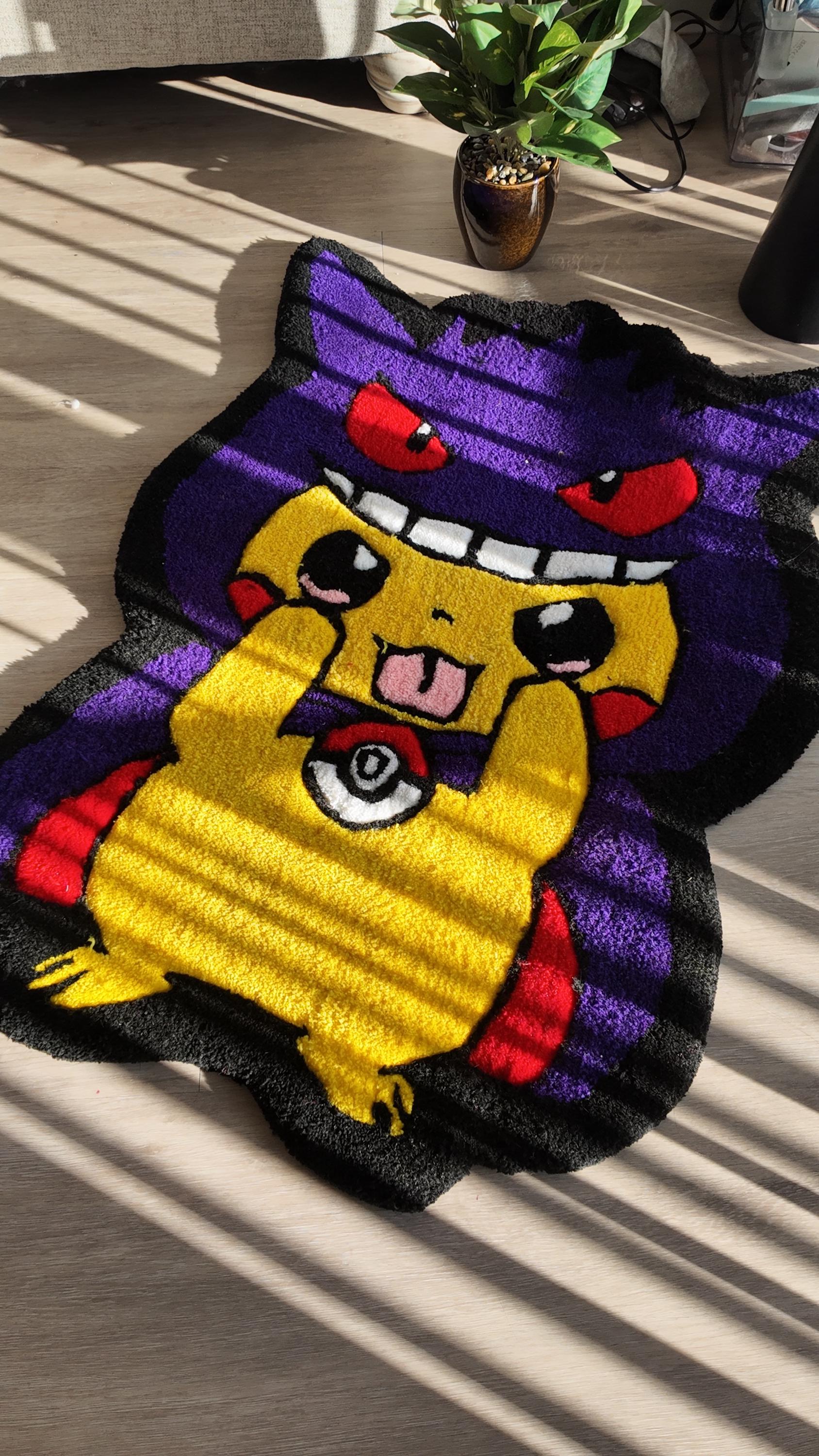 Handmade Pikachu & Gengar Tufted Rug – Pokémon Anime Rug - Etsy