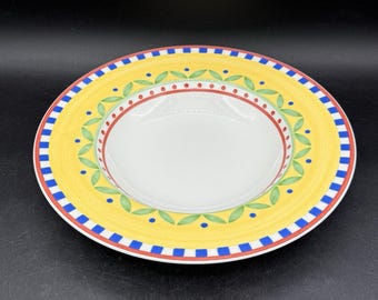 Villeroy & Boch Twist BEA Miska na zupę z sałatką i kwiatami w kolorze niebieskim i żółtym do ogrodu