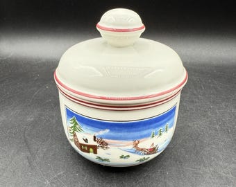 Villeroy & Boch Naif Christmas Luxemburgo Azucarero con tapa Minty