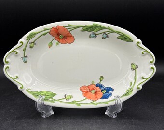 Villeroy & Boch Amapola Pickle Relish Dish Serving Bowl / Gravy Boat Under Plate