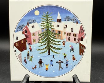 Villeroy & Boch Naif Christmas Luxemburgo Salvamanteles Cuadrado Azulejo Minty