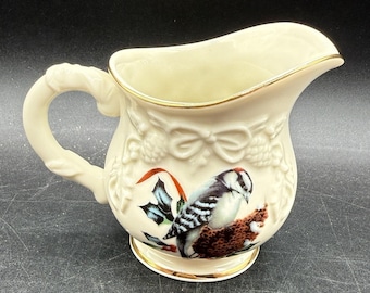 Lenox For The Holidays Winter Greetings China Sculpted Creamer Bird