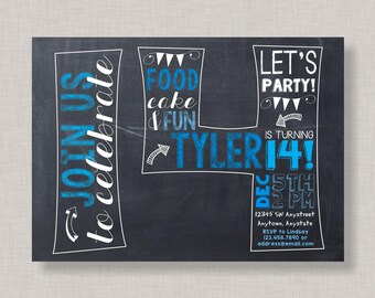 14th birthday invite etsy