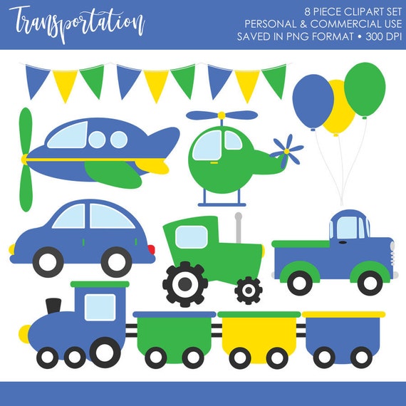 BUY 2 GET 1 FREE! Transportation Clipart,Transportation Clip Art,Car Truck Clip Art,Train Clipart,Plane Clipart,Helicopter Clipart,Tractor Il_570xn