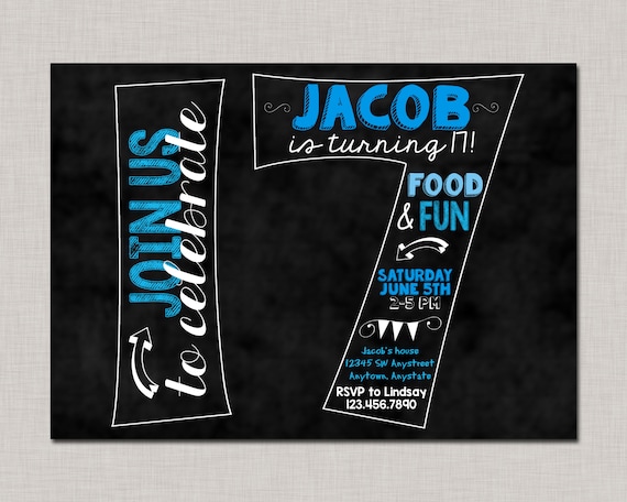 17th Birthday Invitation, 17th Birthday Invitation for Boys, 17th Birthday Invitation Boy, Boy Birthday Invitation, Teen Birthday Invitation Il_570xn