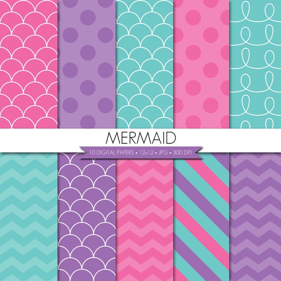 Mermaid Scales Digital Paper Pack Gold Mermaid Paper Printable Mermaid Rainbow Paper Scrapbook Art Mermaid Digital Paper Blue Aqua Green
