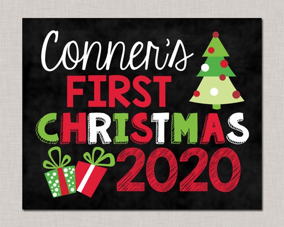 My First Christmas Sign,First Christmas Sign,Baby's First Christmas,My First Christmas Chalkboard,First Christmas Chalkboard,Printable Sign Il_570xn