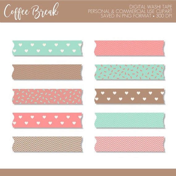 Digital Washi Tape Sticker Washi Tape Clipart Digital 