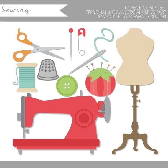 BUY 2 GET 1 FREE! Sewing Clipart,Sewing Clip Art,Sewing Machine Clipart,Quilting Clipart,Sewing Kit Clipart,Clipart for Teachers Il_570xn