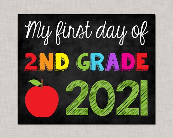 First Day Of Second Grade Signfirst Day Of 2nd Grade Etsy