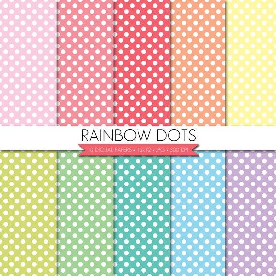 Polka Dots Digital Paper,Polka Dot Digital Paper,Dots Digital Paper,Pastel Digital Paper,Digital Scrapbook Paper,Teacher Digital Paper Pack Il_570xn