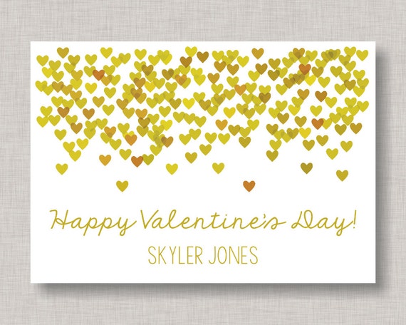 Valentine Classroom Cards,Confetti Valentine Card, Classroom Valentine Card,Valentine's Day,Heart Valentine Card,Kids Valentine Cards Il_570xn
