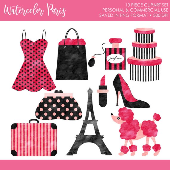 BUY 2 GET 1 FREE! Paris Clipart,Paris Clip Art,Paris Clipart Silhouette,Poodle Clipart,Pink Poodle Clipart,Eiffle Tower Clipart,Franch Il_570xn