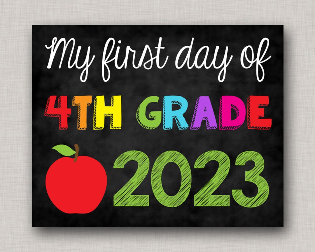 first-day-of-fourth-grade-sign-first-day-of-4th-grade-sign-first-day-of-school-sign-first-day-of