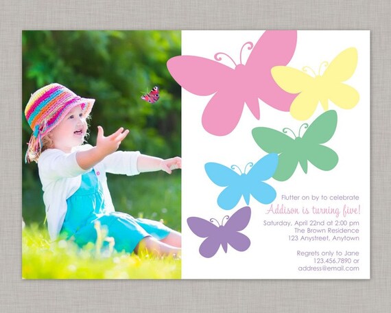 Butterfly Invitation, Butterfly Birthday Invitation, Butterfly Party, Printable Il_570xn