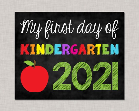 First Day of Kindergarten Sign,First Day of Kindergarten,First Day of School Sign,First Day of School Chalkboard,Printable Chalkboard Sign Il_570xn