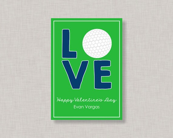 Valentine Classroom Cards,Golf Valentine Card,Golf Valentines,Sports Valentine,Classroom Valentine Card,Valentine's Day,Kids Valentine Il_570xn