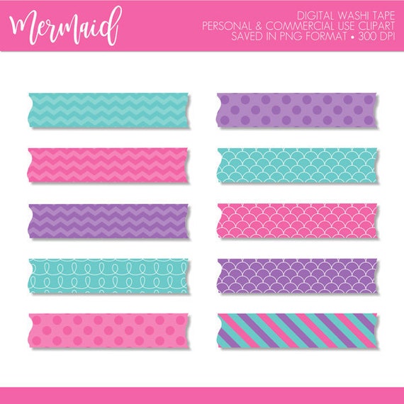 Digital Washi Tape Sticker Washi Tape Clipart Digital 