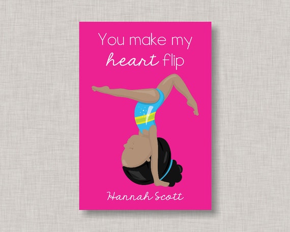 Valentine Classroom Cards, Gymnastics Valentine Card,Gymnastics Valentines,Classroom Valentine Card,Valentine's Day,Kids Valentine Cards Il_570xn