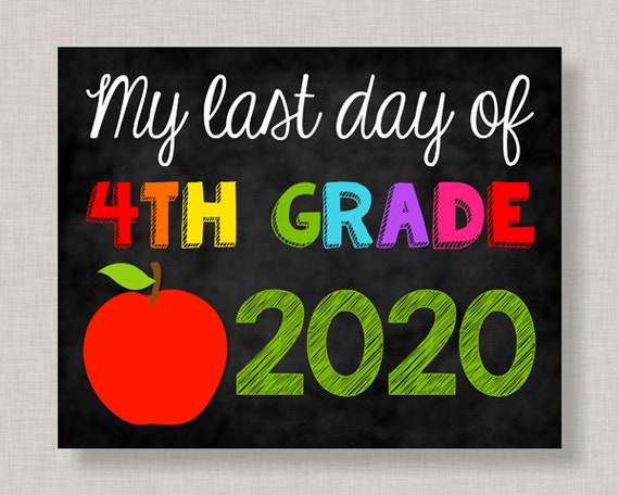 last-day-of-fourth-grade-signlast-day-of-4th-grade-signlast-etsy