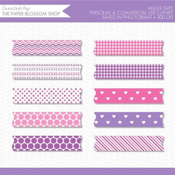 BUY 2 GET 1 FREE! Pink Purple Washi Tape Clipart,Washi Tape Clip Art,Digital Washi Tape,Digital Planner Stickers,Planner Clipart,Scrapbook Il_570xn