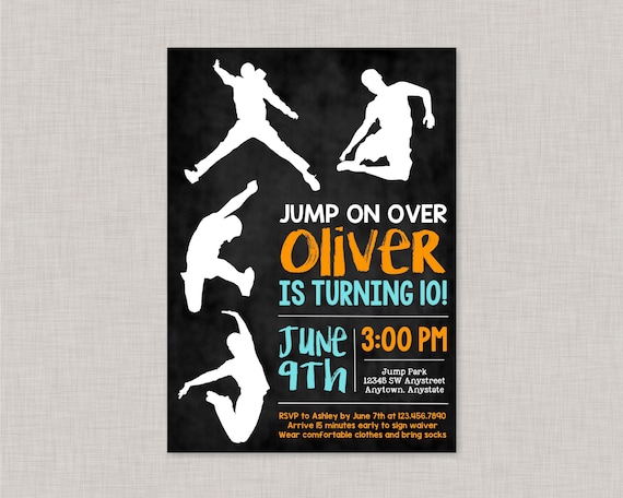 Jump Party Invitation,Jump Invitation,Trampoline Party Invitation,Trampoline Birthday Invitation,Trampoline Party,Jump Birthday Invitation Il_570xn