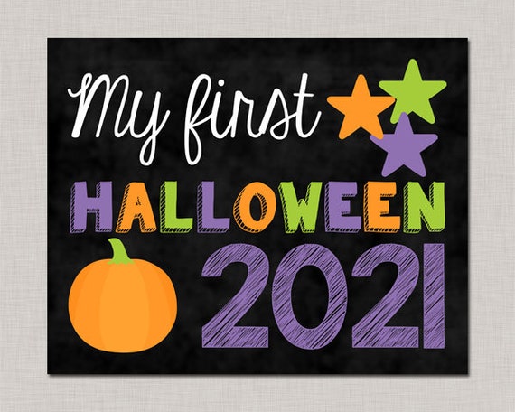 My First Halloween Sign,First Halloween,My First Halloween Chalkboard,First Halloween Chalkboard,Printable Chalkboard Sign,My First Sign Il_570xn