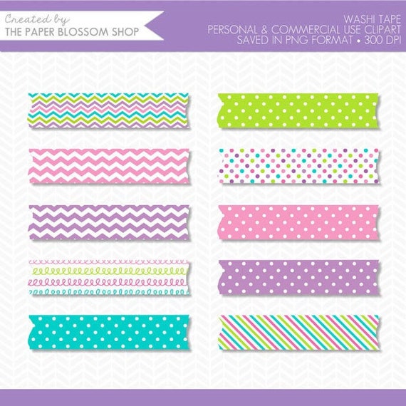 BUY 2 GET 1 FREE! Pink Purple Aqua Green Washi Tape Clipart,Washi Tape Clip Art,Digital Washi Tape,Digital Planner Stickers,Planner Clipart Il_570xn