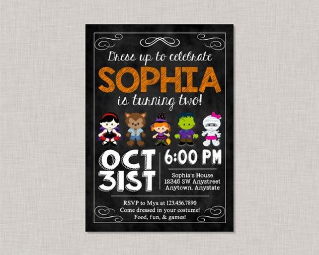 halloween birthday invitation halloween birthday party invitation costume birthday party invitation