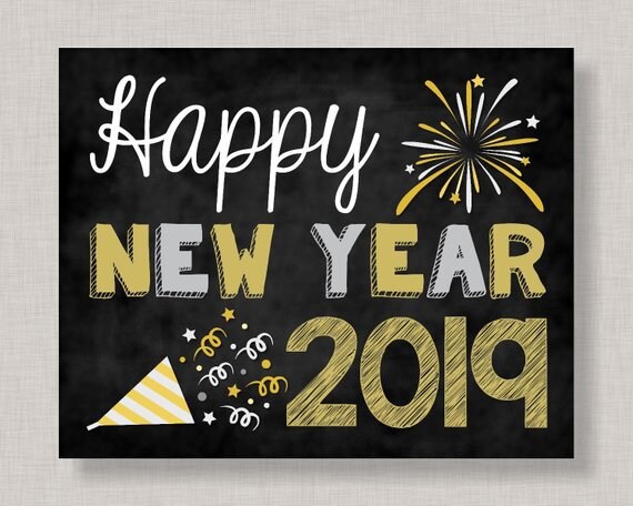 Happy new year sign stock illustration. illustration of white Happy New Year SignHappyNew YearsNew Year SignNew Year | Etsy
