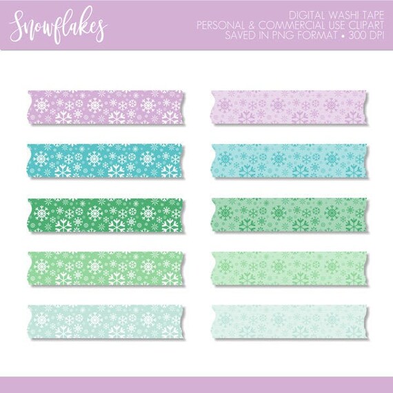 Purple Snowflake Washi Tape