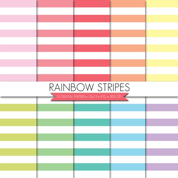 BUY 2 GET 1 FREE! Wide Stripes Digital Paper,Stripes Digital Paper,Horizontal Stripes Digital Paper,Stripes Paper,Digital Scrapbook Paper Il_570xn